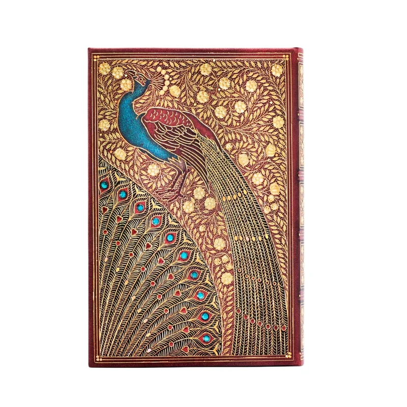 Paperblanks Notebook Hafiz's Peacocks, Mini, wide ruled, hardcover, 88 sheets