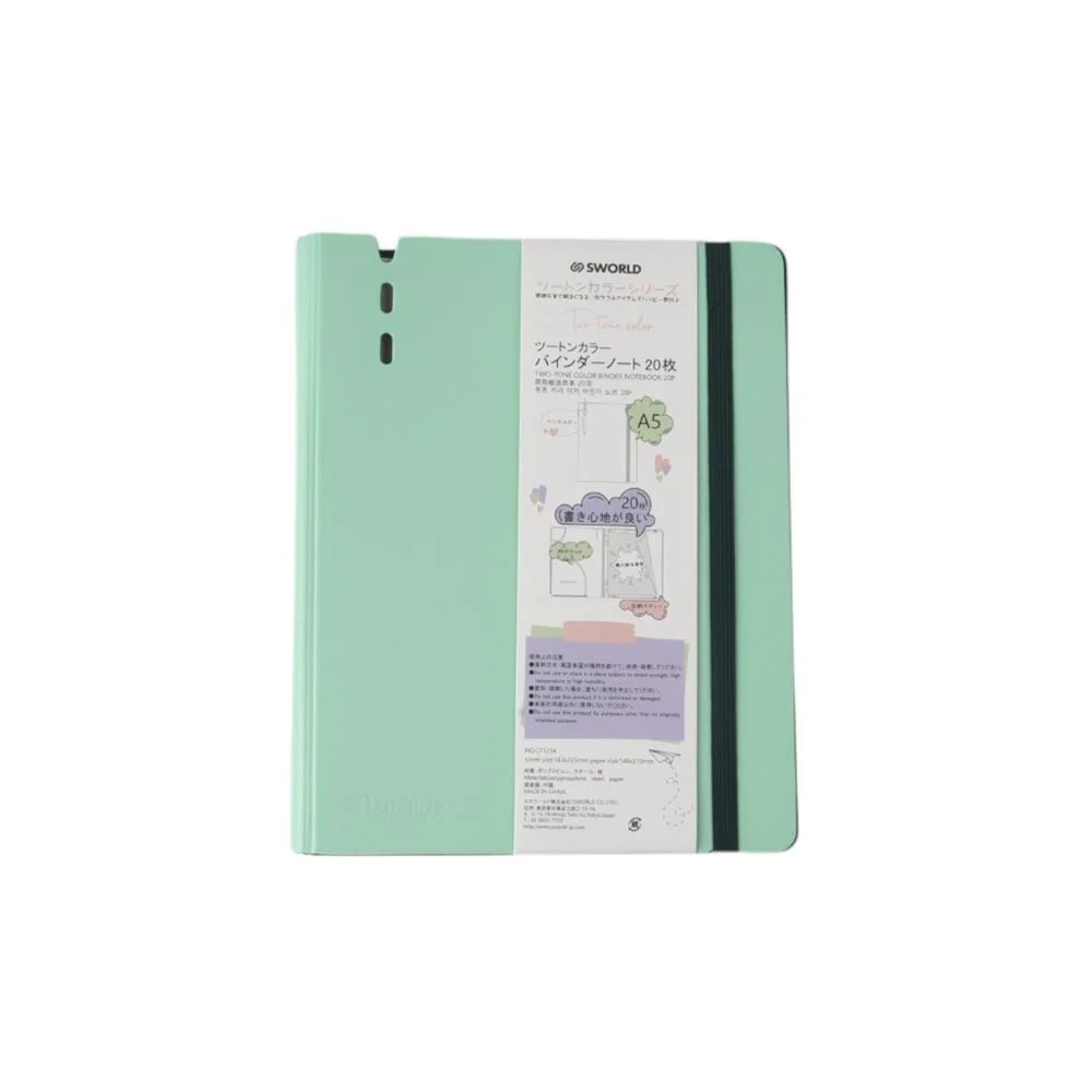 Sworld Notebook Laraine, A5, spiral, light green