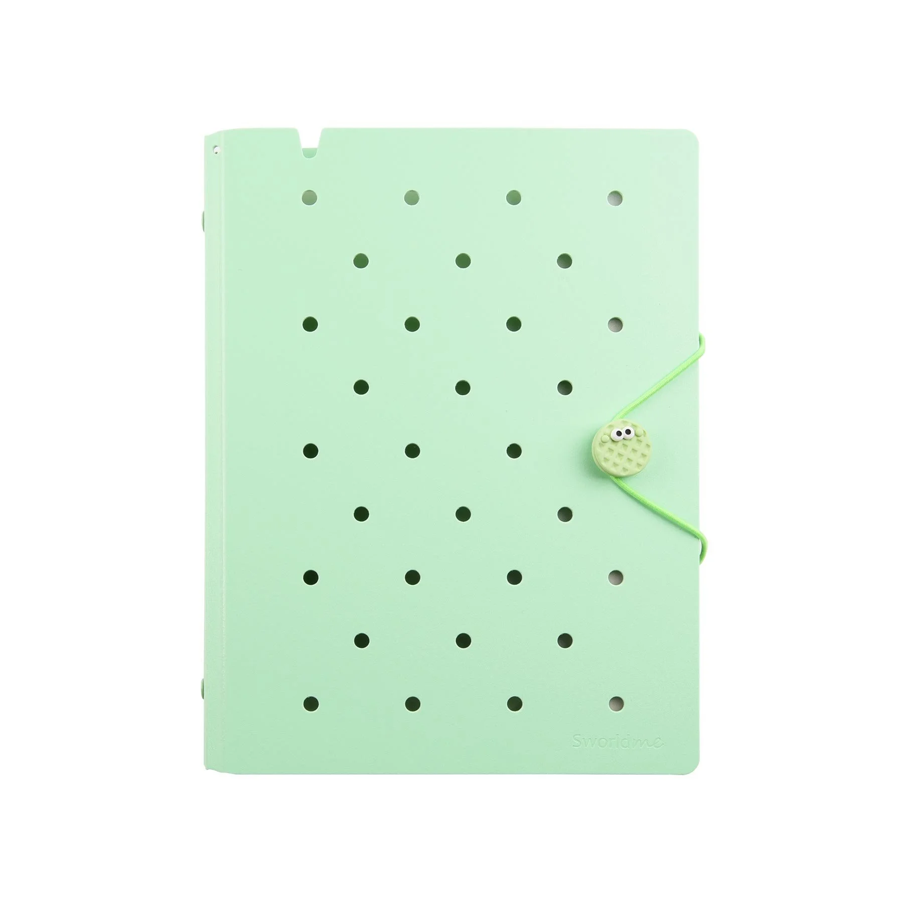 Sworld Notebook ME, A5, 6 Rings, Elastic, White Sheets, 40 Sheets, Green