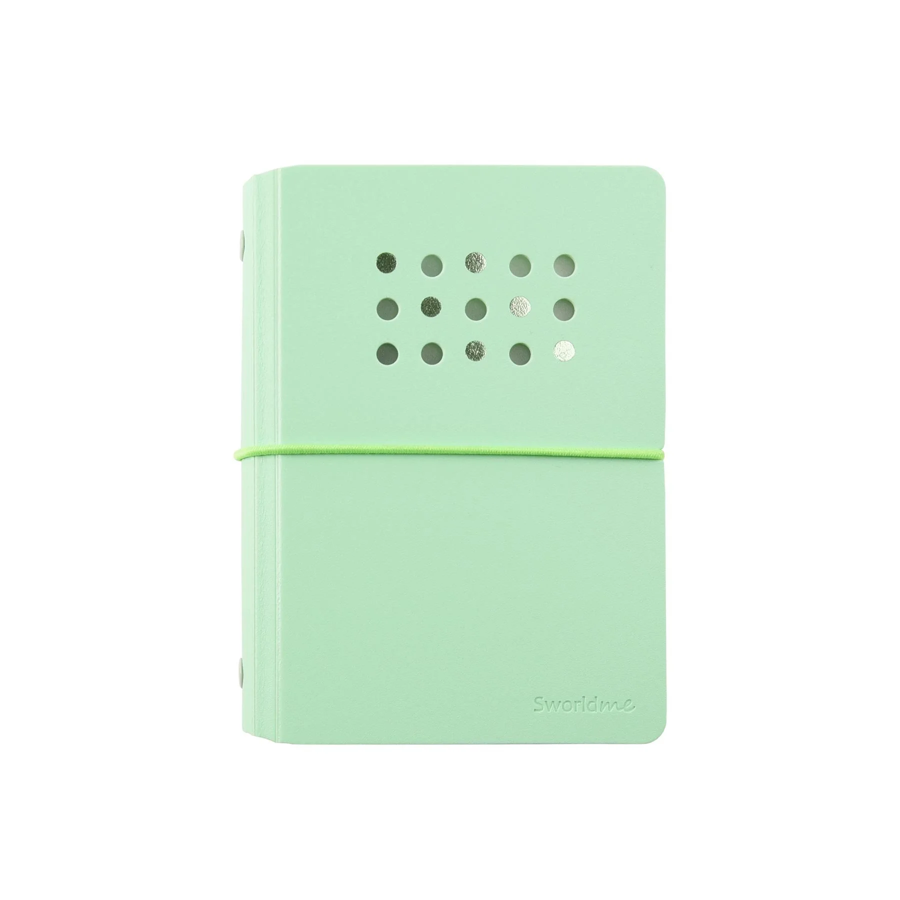 Sworld Notebook ME, A6, 6 rings, elastic, white sheets, 40 sheets, green