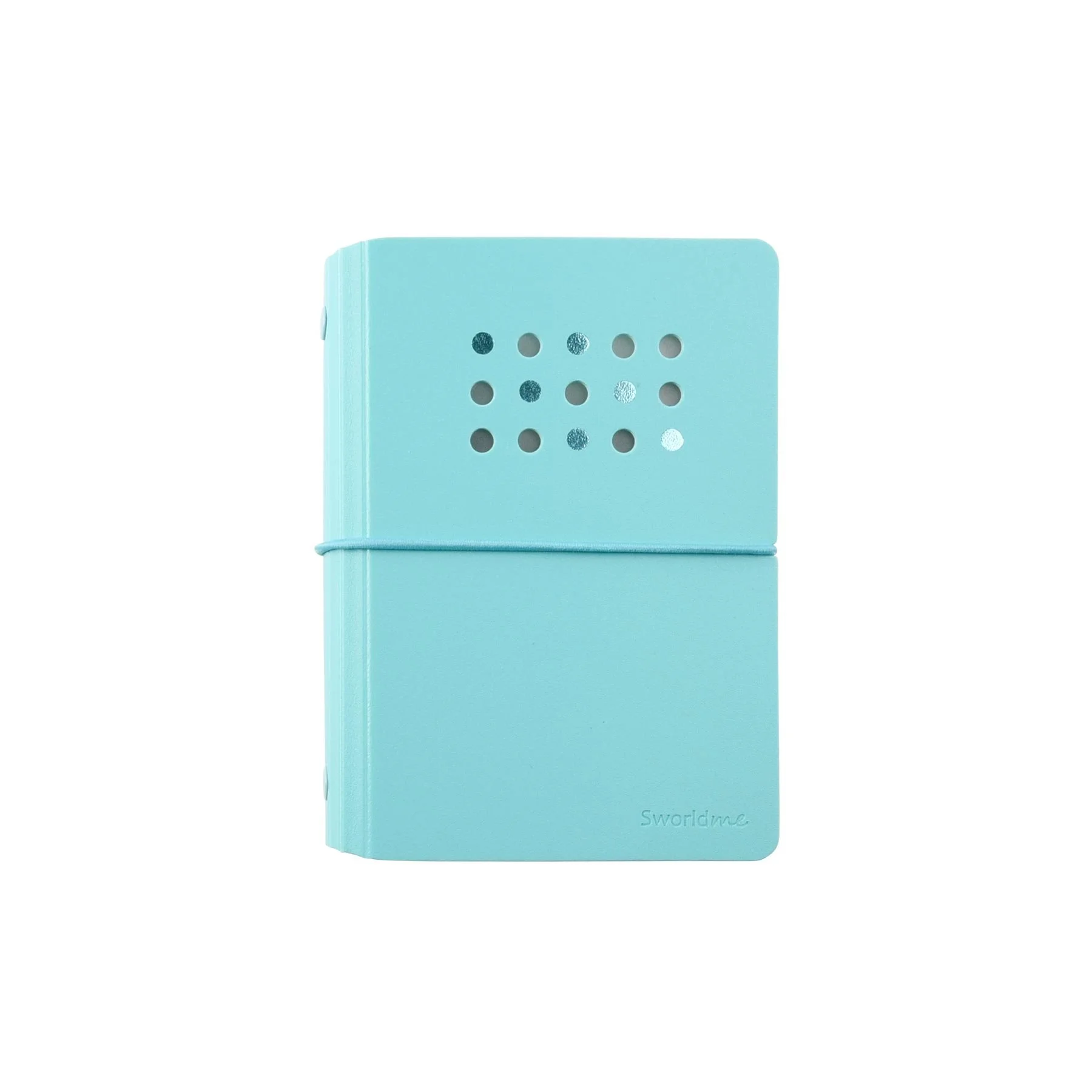Sworld Notebook ME, A7, with 6 rings, elastic, blank sheets, 40 sheets, blue