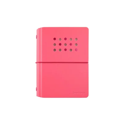 Sworld Notebook ME, A7, with 6 Rings, Elastic, White Sheets, 40 Sheets, Red