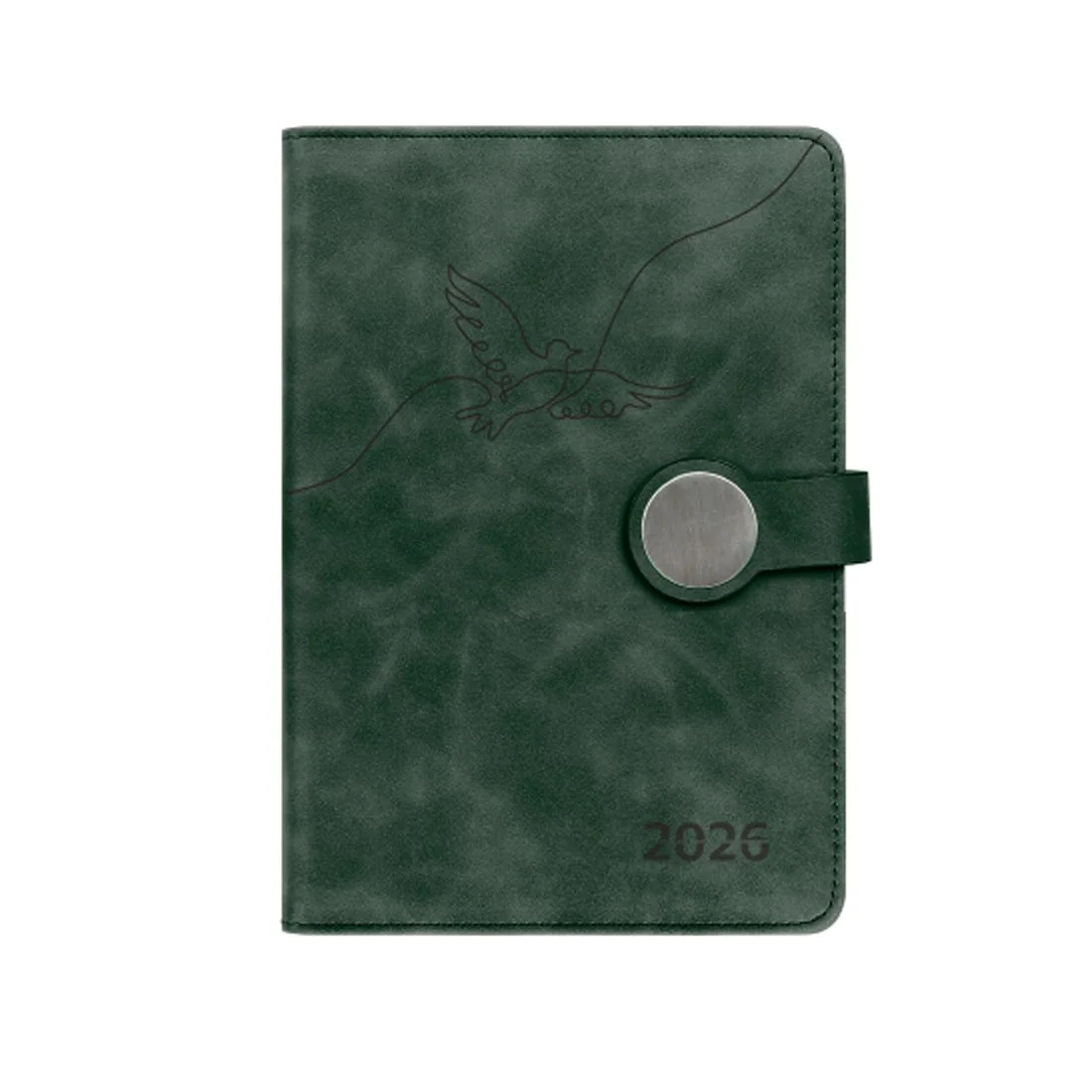 Planner Simple Life, A5, dated, with magnetic closure, green