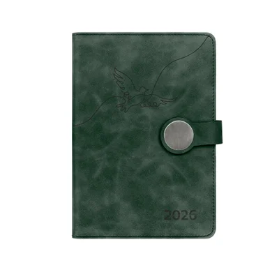 Planner Simple Life, A5, dated, with magnetic closure, green