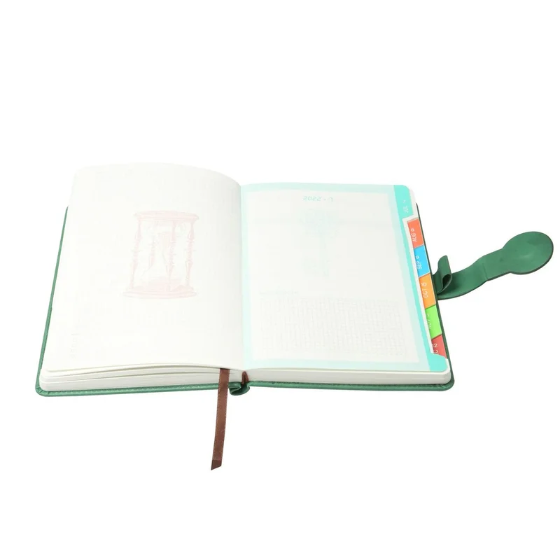 Planner Simple Life, A5, dated, with magnetic closure, green