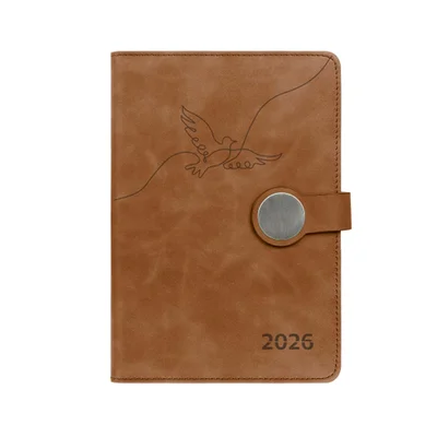 Planner Simple Life, A5, dated, with magnetic closure, brown