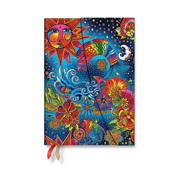 Paperblanks Planner Celestial Magic, Midi, horizontal, hard cover, 104 sheets, for 2025-2026