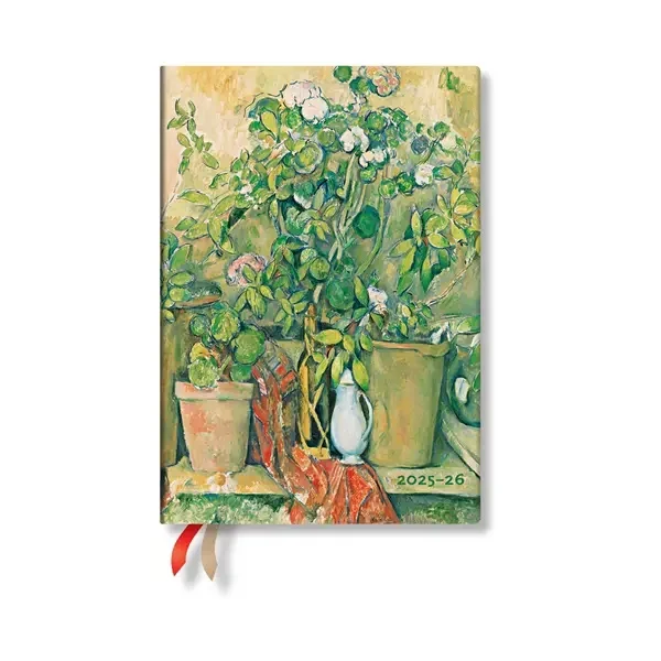 Paperblanks Планер Cezanne's Terracotta, Midi, хоризонтален, твърда корица, 104 листа, за 2025-2026 година