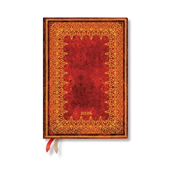 Paperblanks Планер Foiled, Midi, хоризонтален, мека корица, 88 листа, за 2026 година