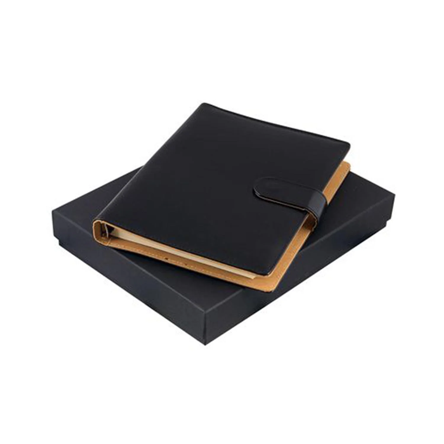 Organizer Office 1, A5, ring binder, leather, boxed, black