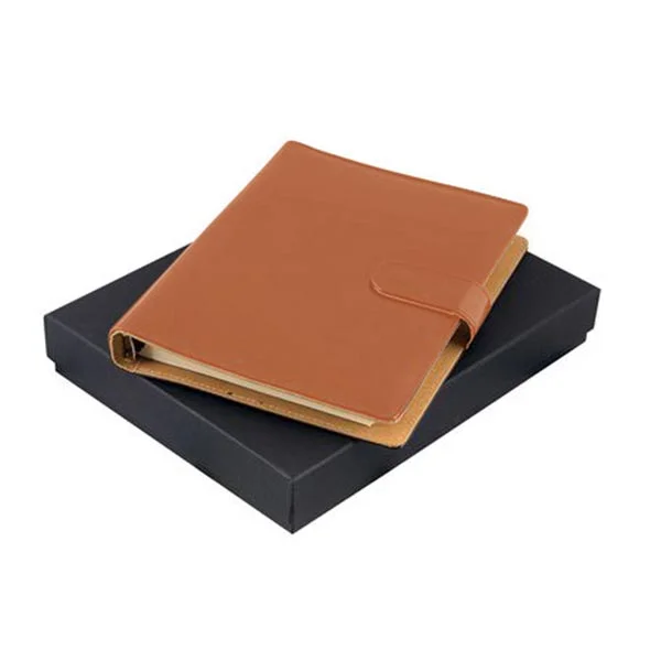 Organizer Office 1, A5, ring binder, leather, boxed, brown