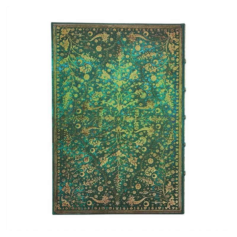 Paperblanks Journal Emerald Flower, Ultra, unruled, hardcover, 72 sheets
