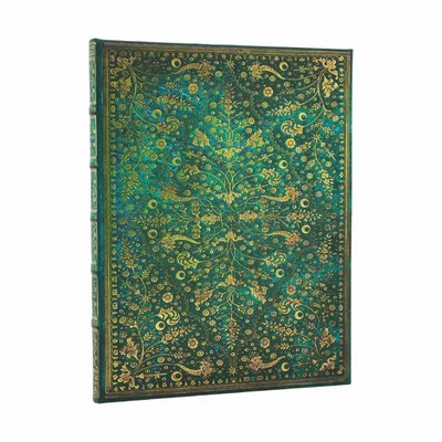 Paperblanks Journal Emerald Flower, Ultra, wide ruled, hardcover, 72 sheets
