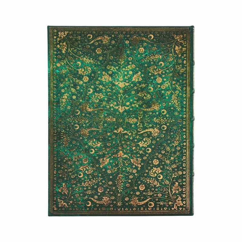 Paperblanks Journal Emerald Flower, Ultra, wide ruled, hardcover, 72 sheets