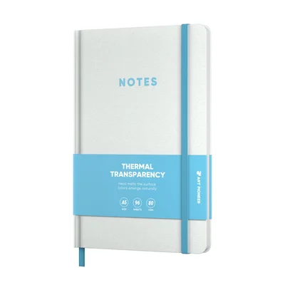 Art Pioneer Notepad, A5, hardcover, with elastic band, 96 sheets, blue