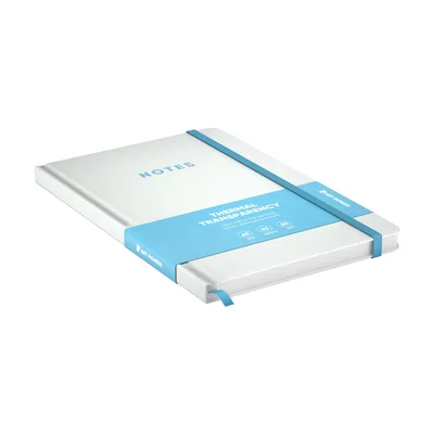 Art Pioneer Notepad, A5, hardcover, with elastic band, 96 sheets, blue