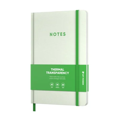 Art Pioneer Notepad, A5, hardcover, with elastic band, 96 sheets, green