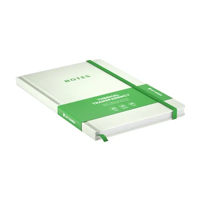 Art Pioneer Notepad, A5, hardcover, with elastic band, 96 sheets, green