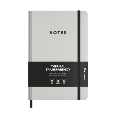 Art Pioneer Notepad, A5, hardcover, with elastic band, 96 sheets, black
