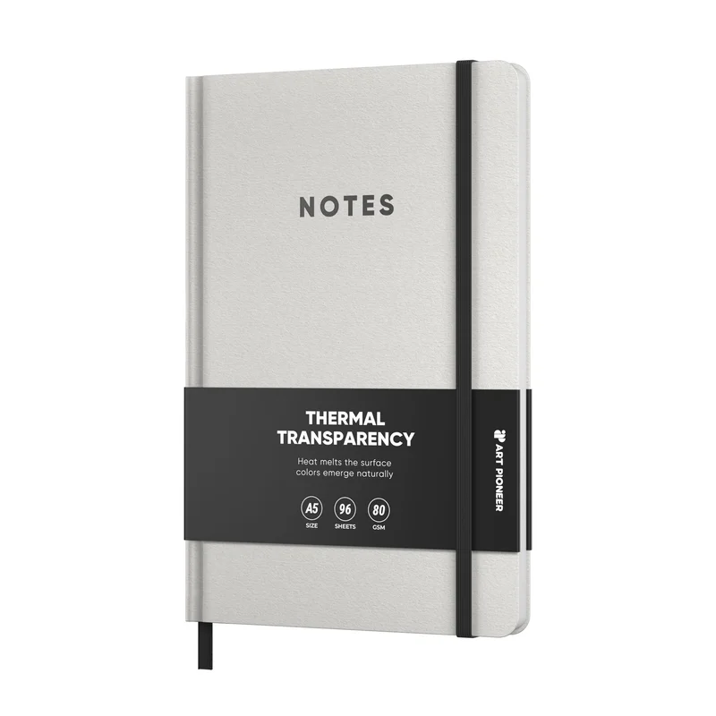 Art Pioneer Notepad, A5, hardcover, with elastic band, 96 sheets, black