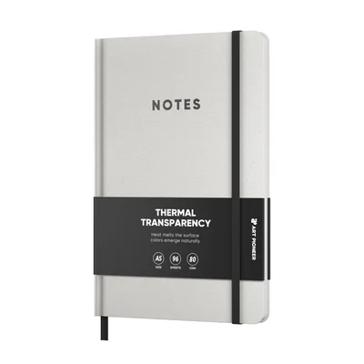 Art Pioneer Notepad, A5, hardcover, with elastic band, 96 sheets, black