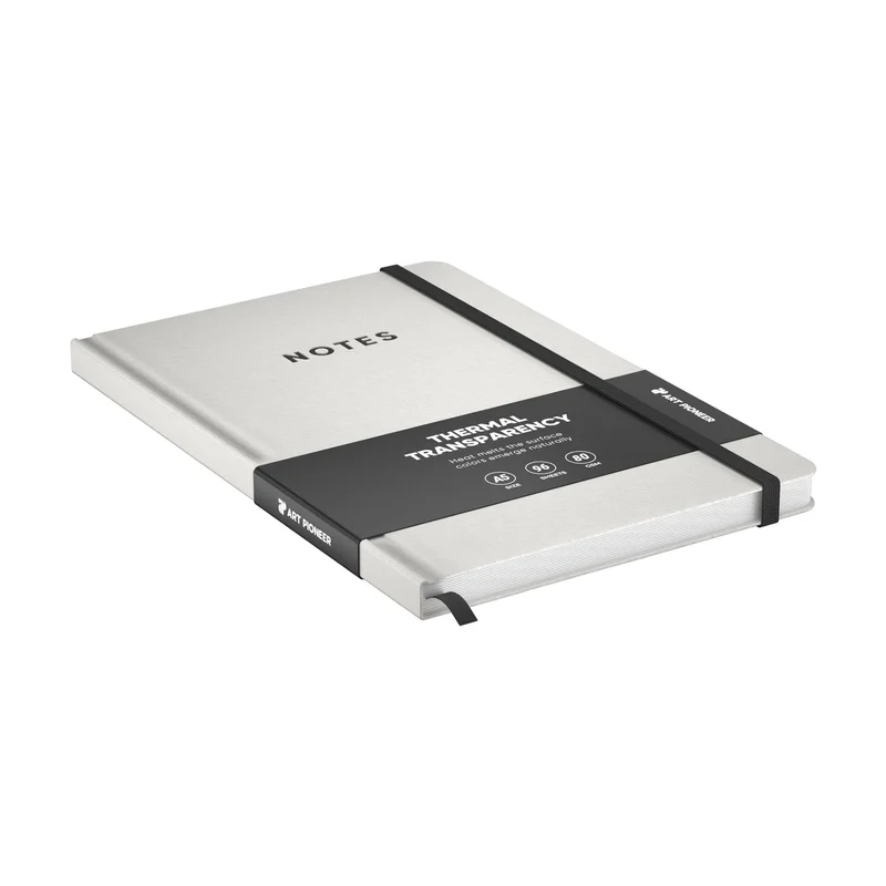 Art Pioneer Notepad, A5, hardcover, with elastic band, 96 sheets, black