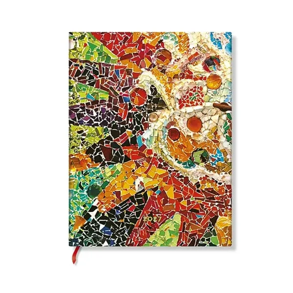 Paperblanks Планер Gaudi's Sun, Ultra, 1 ден на страница, твърда корица, 216 листа, за 2027 година