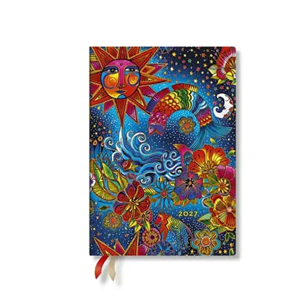 Paperblanks Планер Celestial Magic, Midi, вертикален, мека корица, 88 листа, за 2027 година
