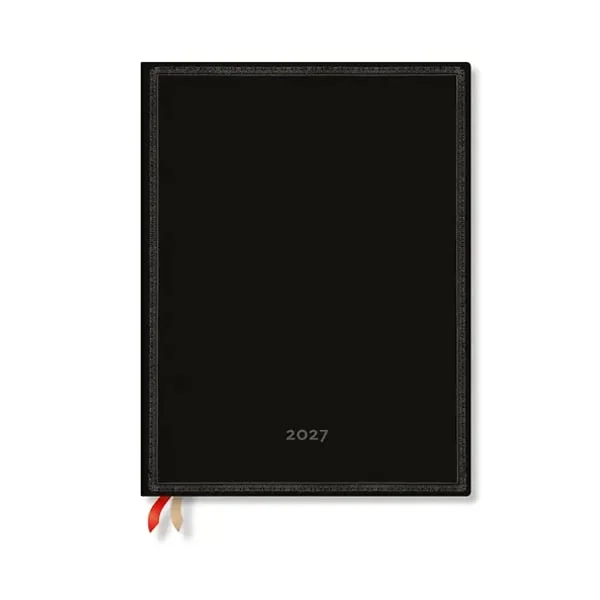 Paperblanks Планер Black Edition Bold, Ultra, 1 ден на страница, мека корица, 216 листа, за 2027 година