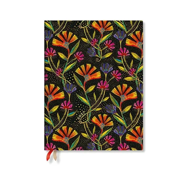 Paperblanks Планер Wild Flowers, Ultra, вертикален, мека корица, 88 листа, за 2027 година
