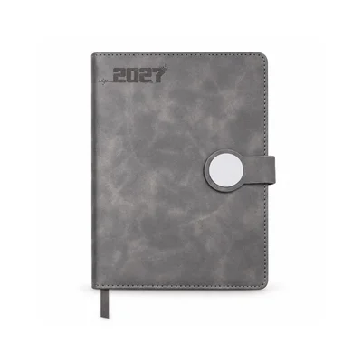 Office 1 Simple Life Planner, A5, Dated, with Magnetic Closure, Grey, for 2027