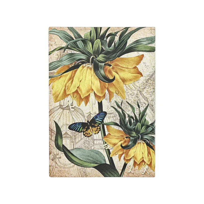 PAPERBLANKS GOLDEN FRITILLARIA MIDI SOFTCOVER NOTEBOOK 88 SHEETS PLAIN