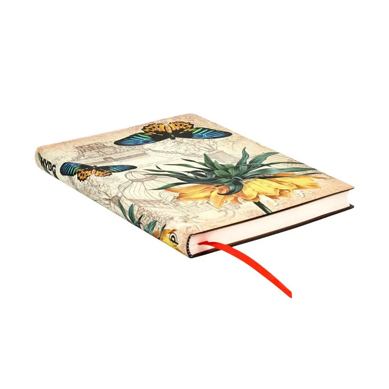 PAPERBLANKS GOLDEN FRITILLARIA MIDI SOFTCOVER NOTEBOOK 88 SHEETS RULED