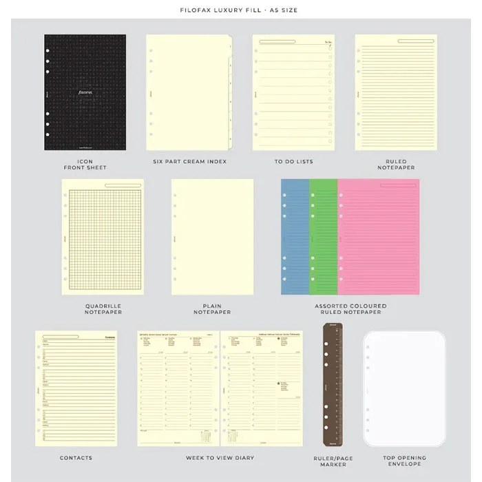 Filofax Organizer Lockwood, A5, cognac