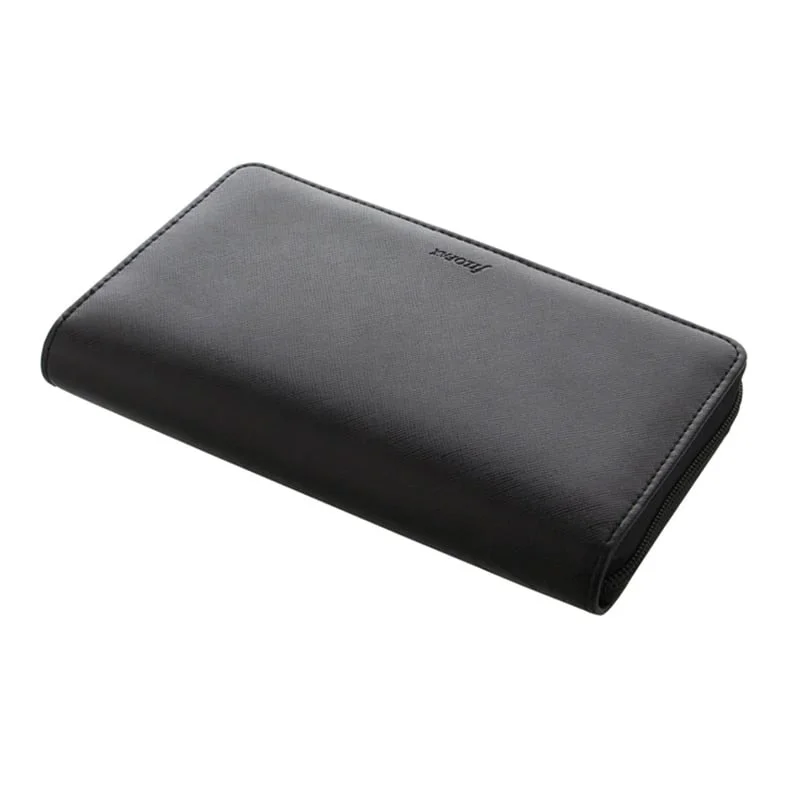 Filofax Organiser Saffiano Personal Compact, with zipper, black