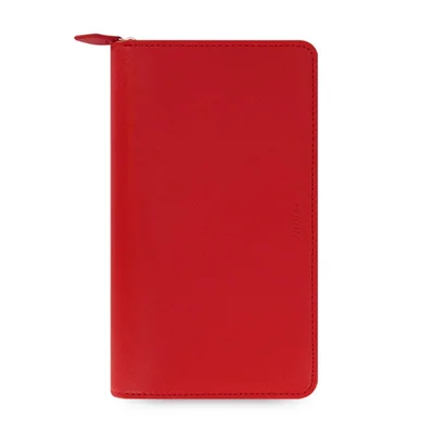Filofax Organizer Saffiano Personal Compact, with zipper, red