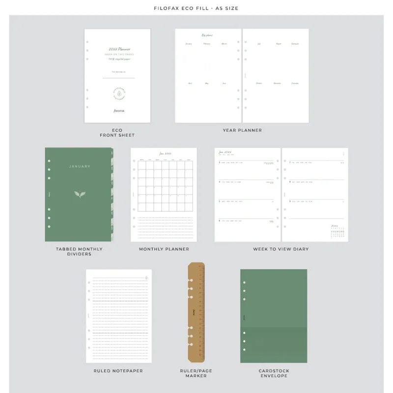 Filofax Organizer Eco, A5, ash gray