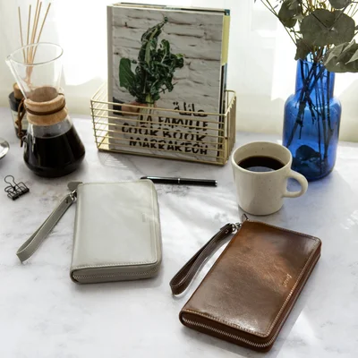 Filofax Organizer Malden Personal, with zipper, stone