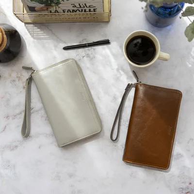 Filofax Organizer Malden Personal, with zipper, stone