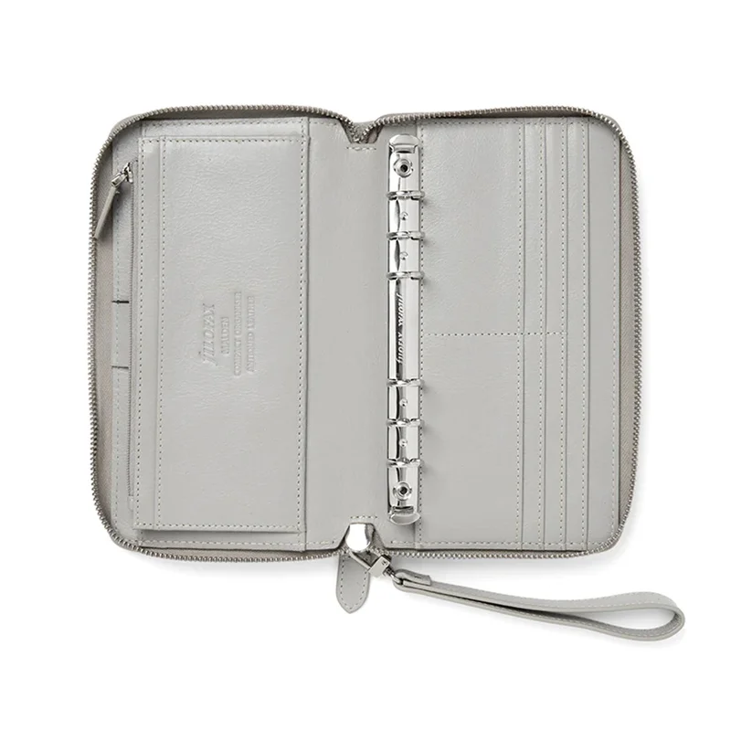 Filofax Organizer Malden Personal, with zipper, stone