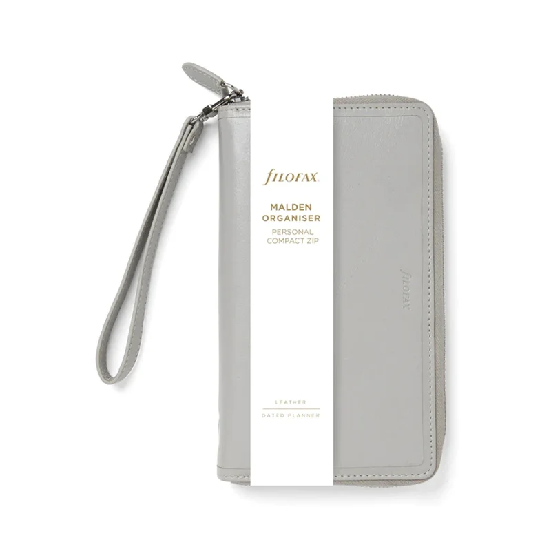 Filofax Organizer Malden Personal, with zipper, stone