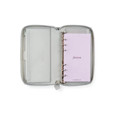Filofax Органайзер Saffiano Personal, с цип, светлосив