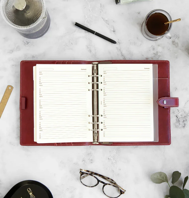 Filofax Organiser Malden, A5, colour burgundy
