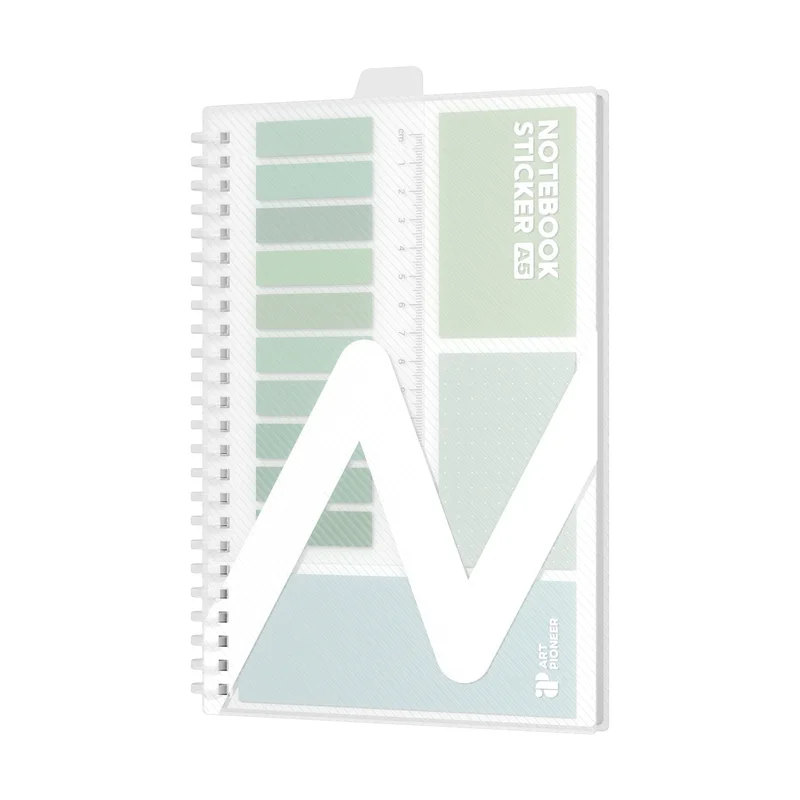 Art Pioneer Pad, A5, wide ruled, spiral-bound, 80 sheets, green
