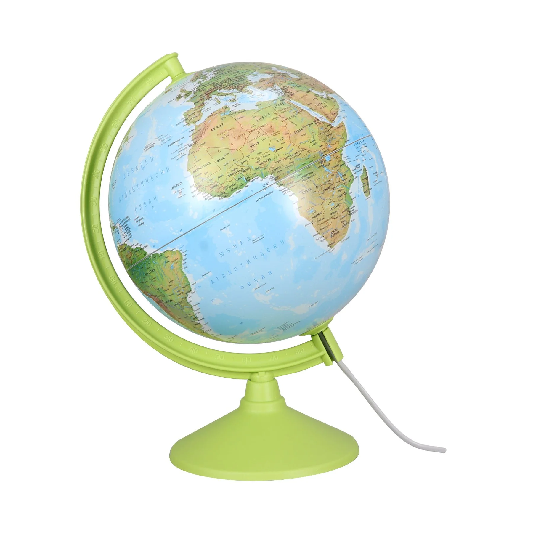 Globe, physical & political, illuminated, O26 cm