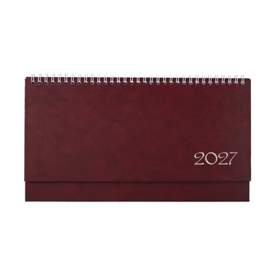 Desk calendar-notebook Olympus, 29 x 13 cm, burgundy