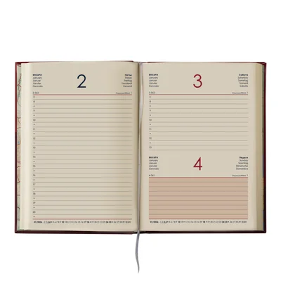Planner Prestige, A5, dated, with elastic, 192 pages, light blue/dark blue