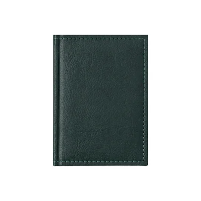Planner Casanova, dated, 10 x 15 cm, leather cover, green