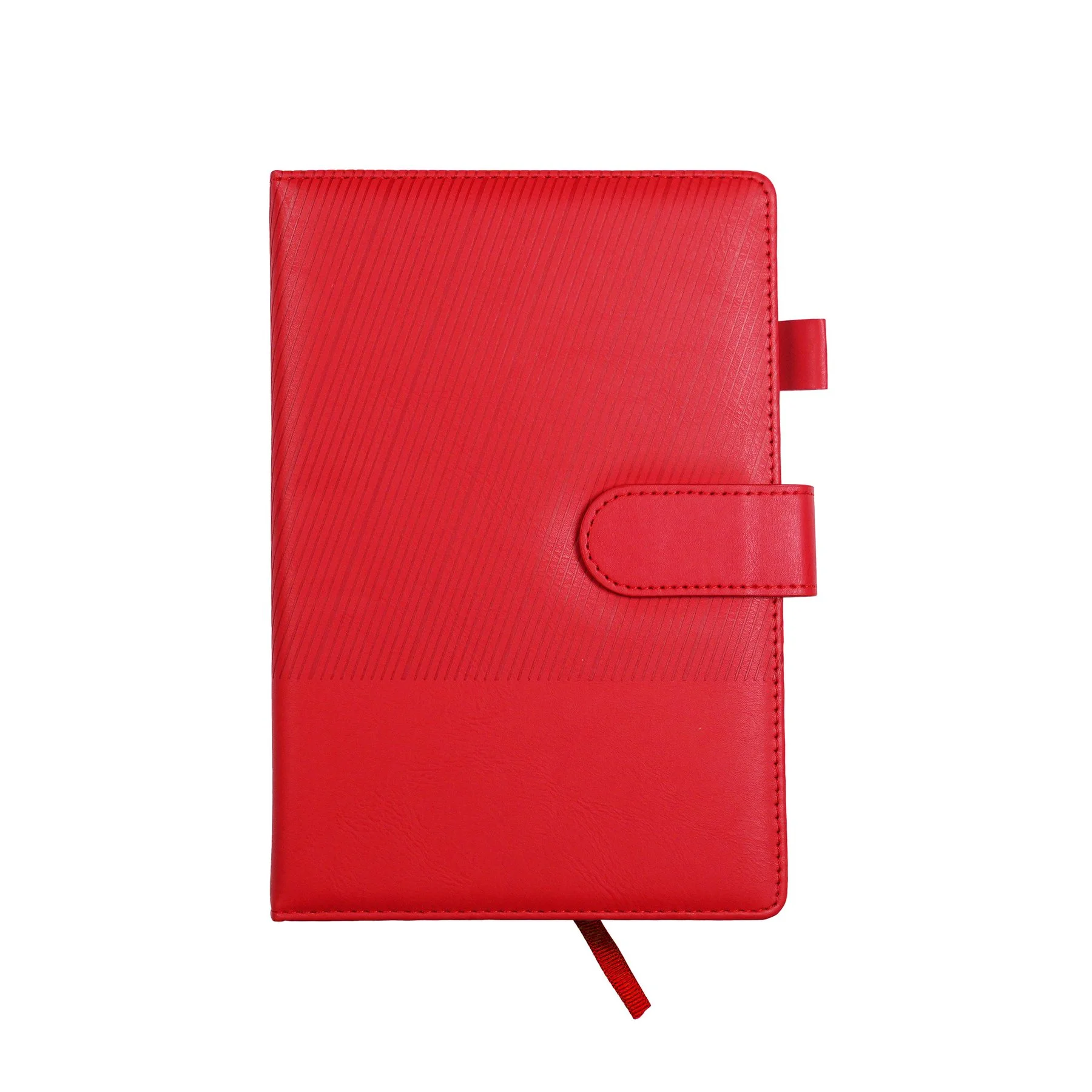 Notebook, magnetic closure, undated, A5, red