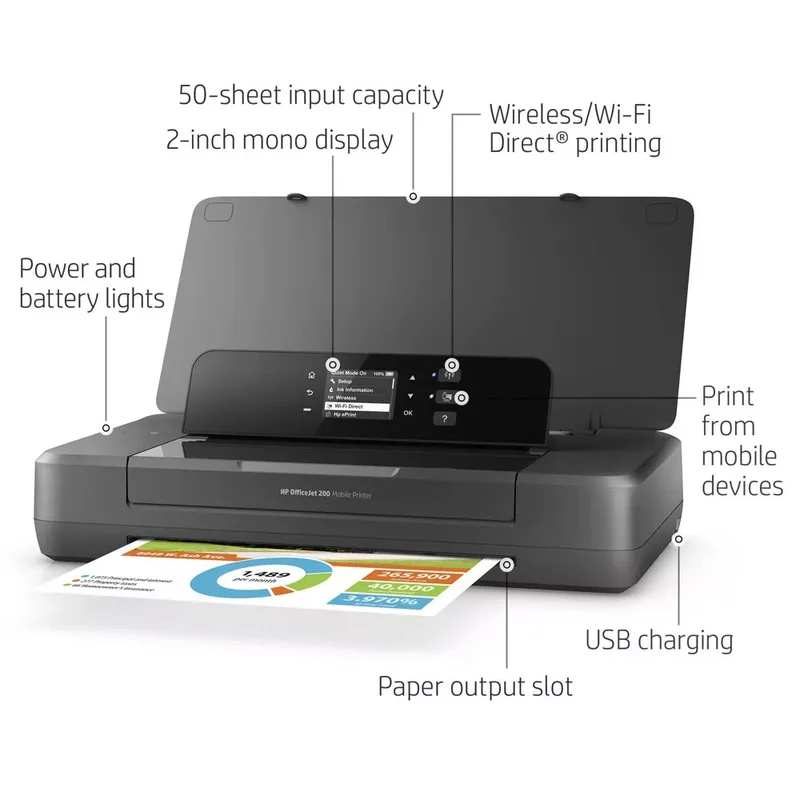 Mobile printer HP OfficeJet 200, CZ993A, A4